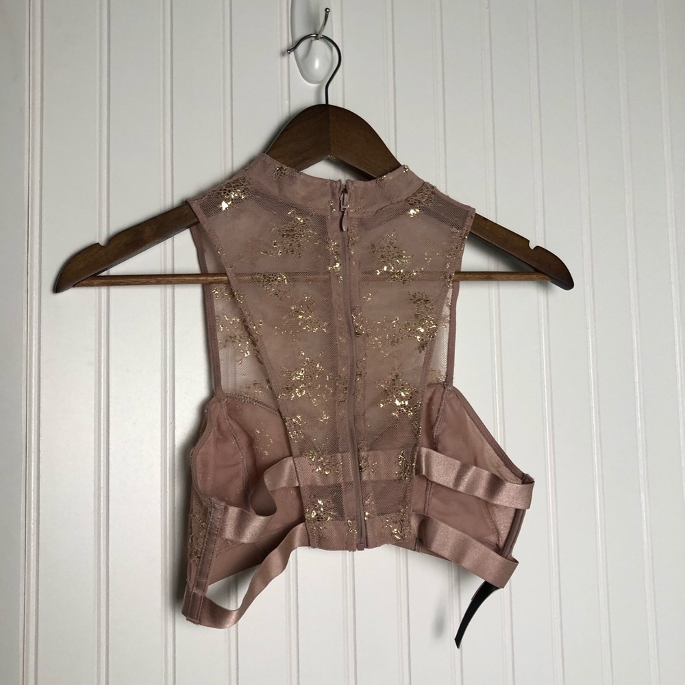 Victoria’s Secret high neck rose gold cut out bra - Picture 4 of 5